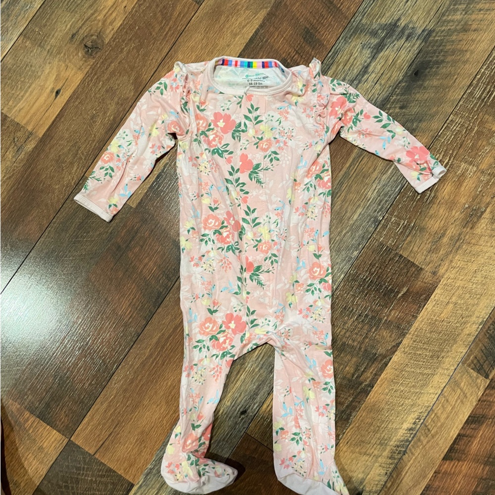 Magnetic Me Pink Floral Footie